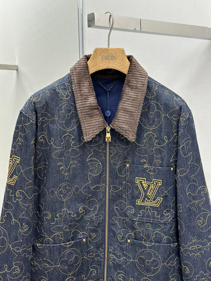 LOUI*V Embroidered Denim Workwear Jacket