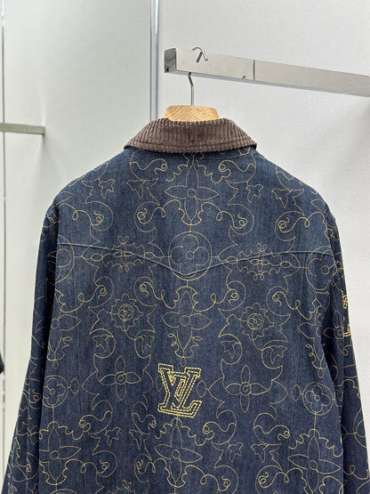 LOUI*V Embroidered Denim Workwear Jacket