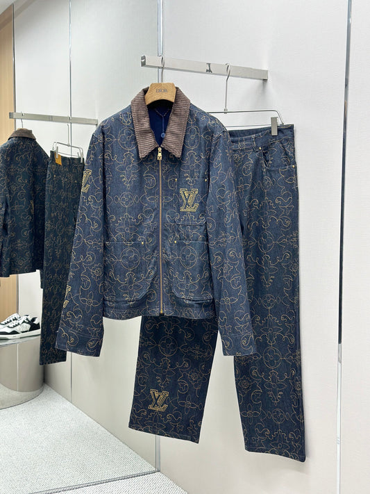 LOUI*V Embroidered Denim Workwear Jacket